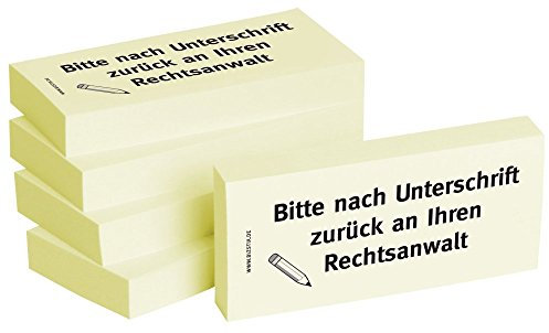BIZSTIX Bedruckte Haftnotizen - Text: Bitte nach Unterschrif