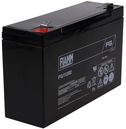 Fiamm Ersatzakku für Solaranlagen Hebebühnen 6V 12Ah (ersetzt auch 10Ah), 6V, Lead-Acid