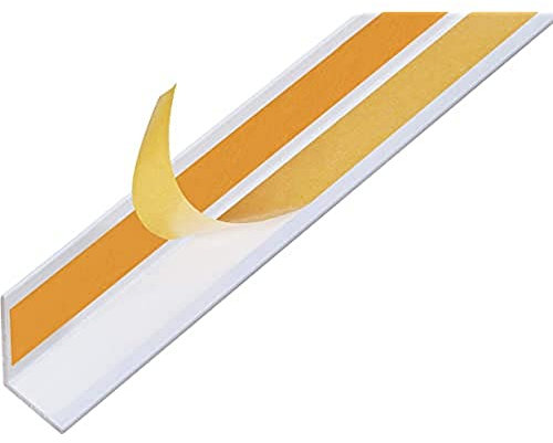 Alberts 433550 Winkelprofil | selbstklebend | Aluminium, weiß | 1000 x 30 x 30 mm
