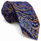 Shlax&Wing Einzigartig Herren Seide Krawatte Blau Orange Paisley Blumen