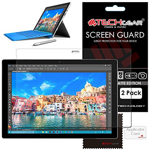 TECHGEAR [Pack of 2] Anti Glare/Matte Screen Protectors for Microsoft Surface Pro 6, Surface Pro 2017, Surface Pro 4 (12.3 Inch screen) - Matte Screen Protector Covers