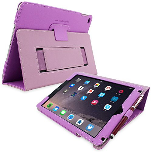 Snugg iPad 3/4 Schutzhülle, Leder Schutz Klapphülle Case Cover Ständer für Apple iPad 3/4 - Violett