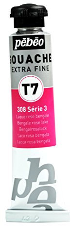 Pébéo Peinture Gouache 1 Tube de 20 ml Laque Rose Bengale