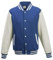 Just Hoods College Jacke 'Varsity Jacket, Royal Blue/Weiß, XL