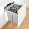 600mm Wesco Pullboy Z Waste Bin, 500mm Depth Blum Tandembox