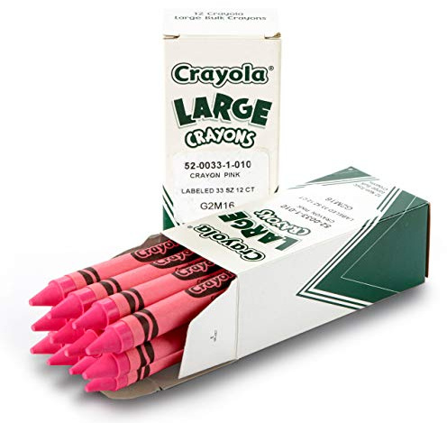 Crayola Bulk Crayons Large Size, Carnation Pink - Pack of 12
