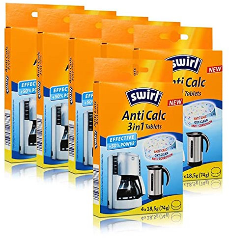 Swirl Anti Calc 3in1 Tablets, Entkalker-Tabs, 4 Stück - 4St. - 6x