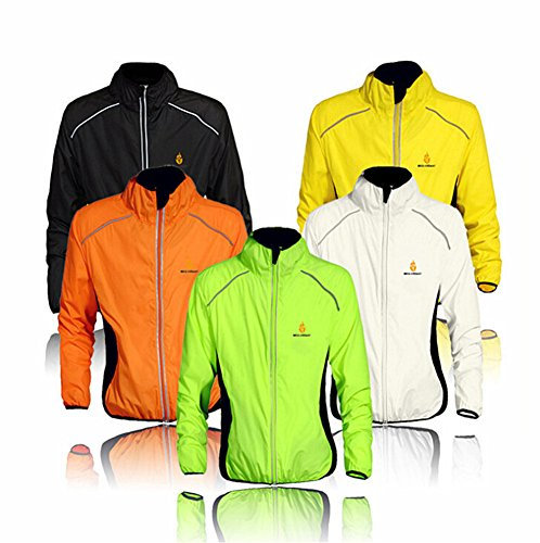 Fahrradjacke für Herren Damen, Winddichte Radjacke mit reflektierendem Träger und atmungsaktivem Mesh, wasserdichte ultraleichte Sportbekleidung für Radfahren, Laufen, Wandern, Bergsteigen