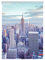 Lichtblick Klemmfix Tageslicht-Rollo mit Motiv, ohne Bohren, Blickdicht, Seitenzugrollo, Made in Germany, New York - Blau 45 x 150 cm (B x L)