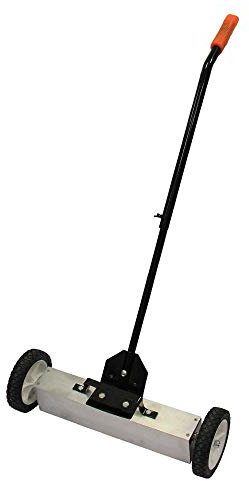 FIRST4MAGNETS Magnetic Sweeper - Sweeps Ferrous Objects, Nails, Screws Quickly with Switchable Release for Easy Clean - 22 wide
