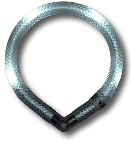 LEUCHTIE® Mini Leuchthalsband Hund batteriebetrieben, wasserdichtes LED Halsband, Leuchtband für Hunde 50 h Leuchtdauer, enorm hell für kleine Hunde, weiß Größe 30