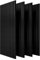 Stegu Proline Lot de 4 panneaux muraux insonorisants en bois certifié FSC®, revêtement mural, amélioration acoustique et style, pour bureau et maison, 120 x 60 cm, noir