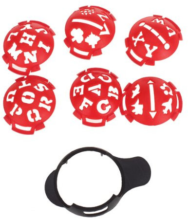 Unbekannt Golfball-Marker Liner Marker Vorlage Multi-Vorlage Rot