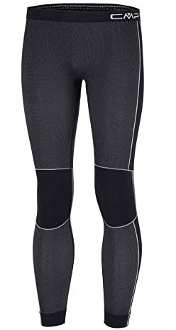 CMP - Pantaloni lunghi senza cuciture per bambini, Nero, 10/12