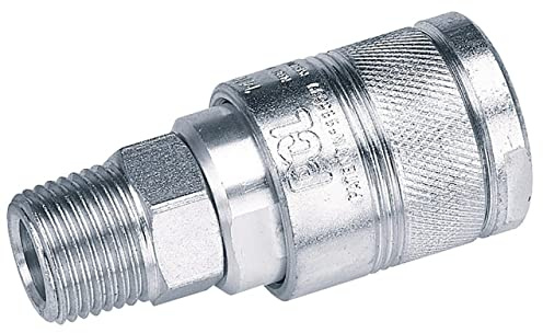 Draper 25815 BSP Male Thread Air Line Coupling, 1/2, Blue