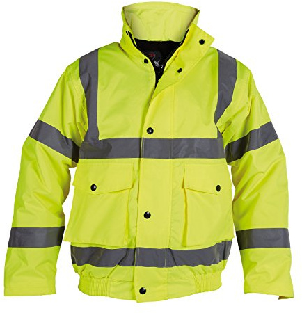 Himalayan HJ44-XL PROFORCE Class 3 Hi-Vis Bomber Jacket, Yellow, XL Size
