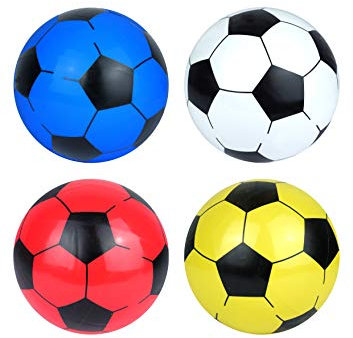 Uninflated Plastic Football 22.5cm, colour varies, one supplied