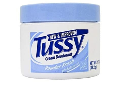 Tussy Deodorant Cream, Powder Fresh- 1.7 Oz (6 Pack)