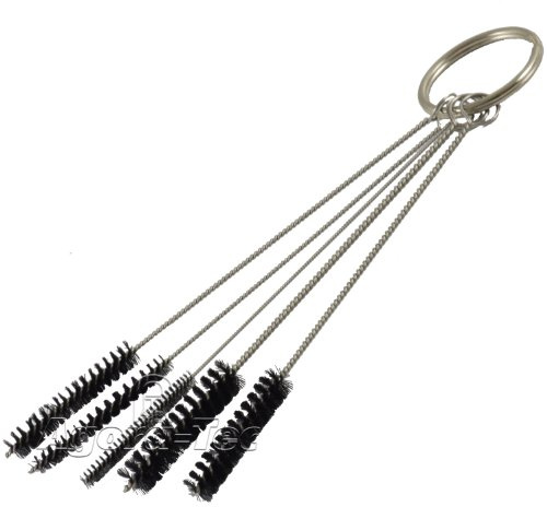 Agora-Tec Airbrush Clean Brush AT-ACB-01, 5 Verschiedene Bürsten zur Reinigung von Airbrushpistolen | 5 verschiedene Bürsten | zur Reinigung von Airbrushpistolen | für alle gängigen Airbrush-Pistolen geeignet