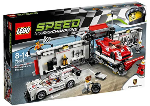 LEGO Speed Champions Porsche 919 Hybrid and 917K Pit Lane Building Set (Multi-Colour)