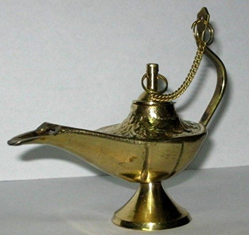Artcollectibles India Vintage Messing Öllampe Aladin Chirag Dekorative Handarbeit Messing Räuchergefäß