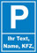 HB-Druck Parkplatz Schild mit Wunschtext A4 (210x297mm)