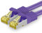 1aTTack.de Cavo di rete Ethernet Lan Cat.7 SFTP spina RJ45 Cat6a doppia schermatura 10000 Mbit/s compatibile con Cat5 Cat6 Cat6a Cat8 per switch Router Modem Patchpanel Viola / 1 pz 1m
