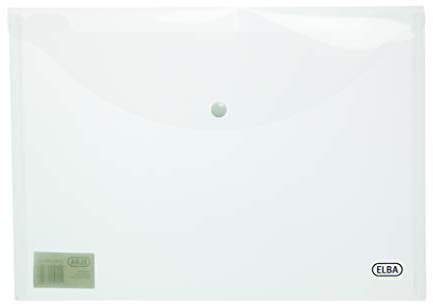 Elba A4 Popper Wallets Translucent Clear [Pack of 5]