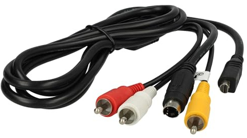 vhbw Audio Video Composite Kabel kompatibel mit Sony DCR-DVD109E | DCR-DVD109, DCR-DVD110, DCR-DVD110E Kamera, Digitalkamera - AV-Kabel, 1,5 m