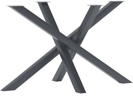 CM Furniture Patas para Mesa Cristal Madera Antracita Base Spider Tipo Araña para Spider Tipo Forma X Cruzadas Estrellam Carga Pesada - para Mesa de Comedor Escritorio Conferencias A: 72 cm DIY Loft