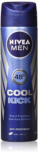 Nivea Cool Kick Deo for Men Spray 48 Hr Antiperspirant 150ml (Pack of 3) by Nivea