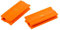 BRA Braisogona_A284008 Efficient - Asas de Silicona, 2 Unidades, Medida Plancha asador Liso, para Efficient con diámetro de 35-45 cm, Color Naranja