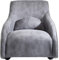 Kare Grau, Sessel Swing Ritmo, Schaukelsessel aus pflegeleichtem Polyester Stoff, Schaukelstuhl im Vintage Style, gemütlicher Loungesessel mit Kippfunktion (H/B/T) 83 x 76 x 74 cm, Holz
