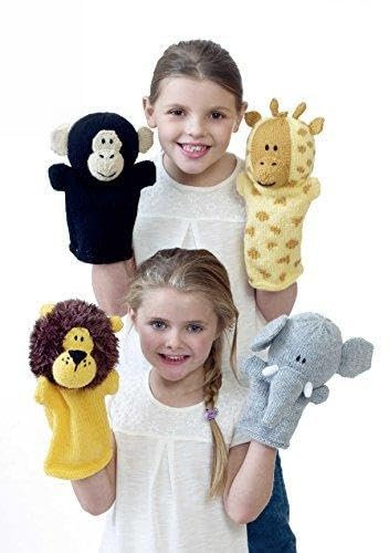 King Cole 9027 Knitting Pattern Leaflet Animal Hand Puppets to knit in Pricewise and Moments DK by King Cole