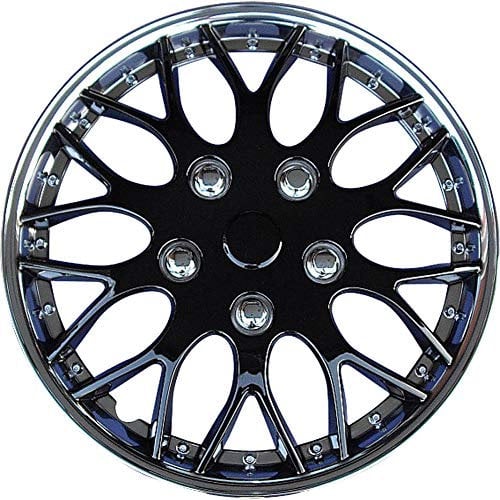 AUTO-STYLE Satz Radzierblenden Missouri 15-Zoll Chrom/Schwarz