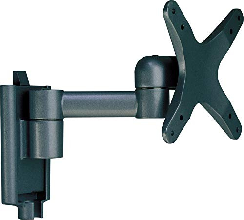 SCHWAIGER LWH031 031 TV-Wandhalterung für Flachbildschirme mit 33-76 cm (13-30 Zoll), Halterung für LED 4K OLED, 3 Gelenke, neigbar, schwenkbar, max. Belastung 18 kg, schwarz