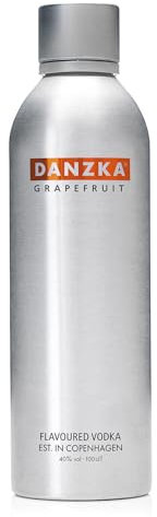 Danzka | Grapefruit | Premium - Vodka | 40 % vol. | 1 L | Aluminiumflasche | Skandinavisches Design | Copenhagen