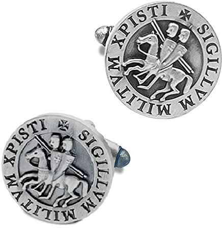 Knights Templar freimaurer Manschettenknöpfe, mit Samtbeutel
