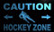 ADVPRO m585-b Caution Hockey Zone Neon Light Sign Barlicht Neonlicht Lichtwerbung