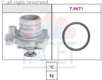 FACET 7.8458 Termostato motore Alloggiamento integrato 92°C