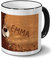 printplanet Tasse mit Namen Emma - Motiv Kaffeebohnen - Namenstasse, Kaffeebecher, Mug, Becher, Kaffeetasse - Farbe Schwarz