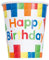 Unique Party 58236 - Gobelets en Carton - 266 ml - Fête d'Anniversaire à thème de Blocs des Constructions - Paquet de 8
