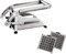 Baumalu, Coupe Frites Ménager en Acier Inoxydable - Dimensions 12,5 x 26,5 x 11 cm - 2 Grilles Interchangeables (8 mm et 10 mm) - Idéal pour des Frites Parfaites à la Maison - 12 Accessoires