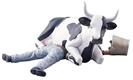 CowParade Cow Sitting on Man/NI Mu (medium) | Cow Parade - Ni Mu (Seduto sull'Uomo) - Edizione Limitata di Gerardo FeldsteinScopri la Cow Parade - Ni Mu, una delle opere