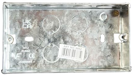 Two Gang Metal Box Dencon 45mm 2 Gang Metal Box to BS4664Fast Postage