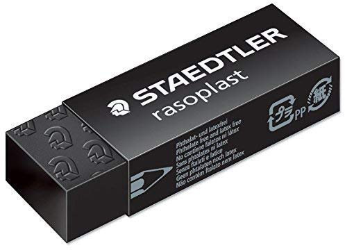Staedtler Radiergummi Rasoplast, Schwarz, 3 Stück