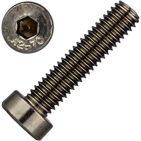 10 Stück Zylinderschrauben M6 X 20 mit Innensechskant, niedr. Kopf DIN 7984 Edelstahl A2