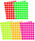 Etiketten Neon Bunt 17mm runde Sticker - 1,7cm Klebepunkte 960 Stück von Royal Green