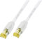DRAKA K8560WS.0,50 RJ45 Netzwerkkabel, Patchkabel CAT 6a S/FTP 0.50m Weiß Flammwidrig, mit Rastnase