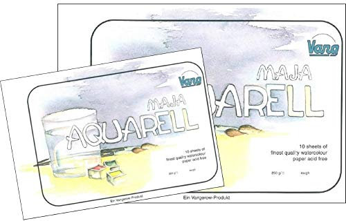 DS - Vang - Aquarellblock - Maja - 24 x 32 cm - 250 g/m² - 10 Blatt - Weiß